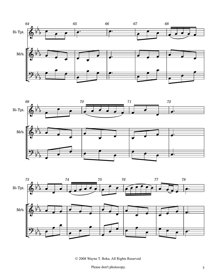 Tropical Adventure Trumpet Duet scores gallery preview page 5