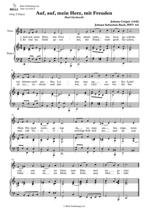 Book cover for Auf, auf, mein Herz, mit Freuden, BWV 441 (C Major)