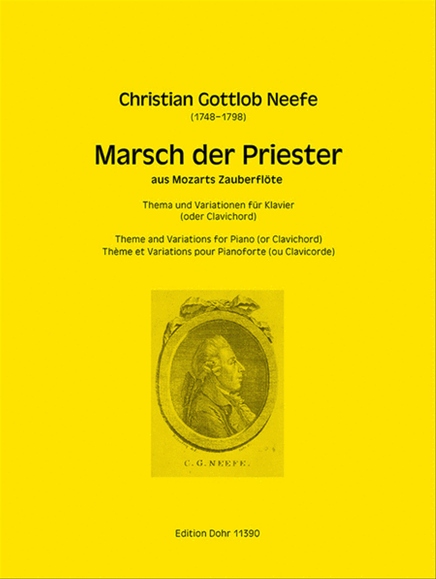 Marsch der Priester aus Mozarts Zauberflöte -Variationen für Klavier (Clavichord)- Piano Solo scores gallery preview page 1