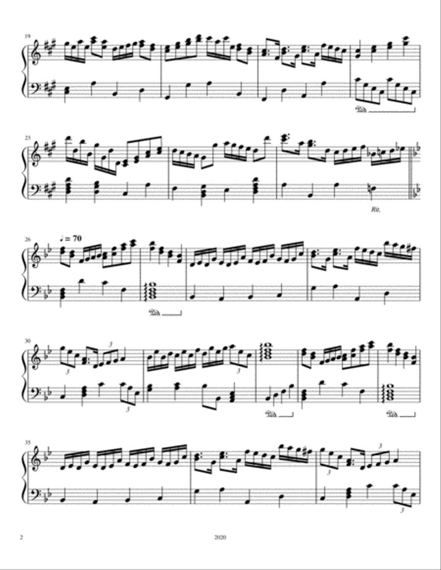 Josie's Theme Piano Solo scores gallery preview page 2