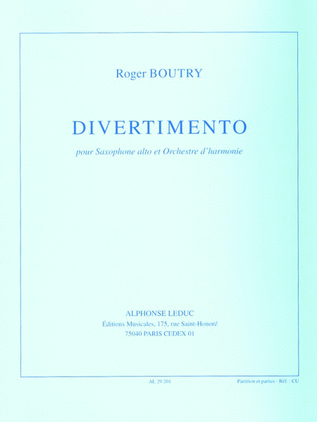 Divertimento (saxophone And Orchestra)