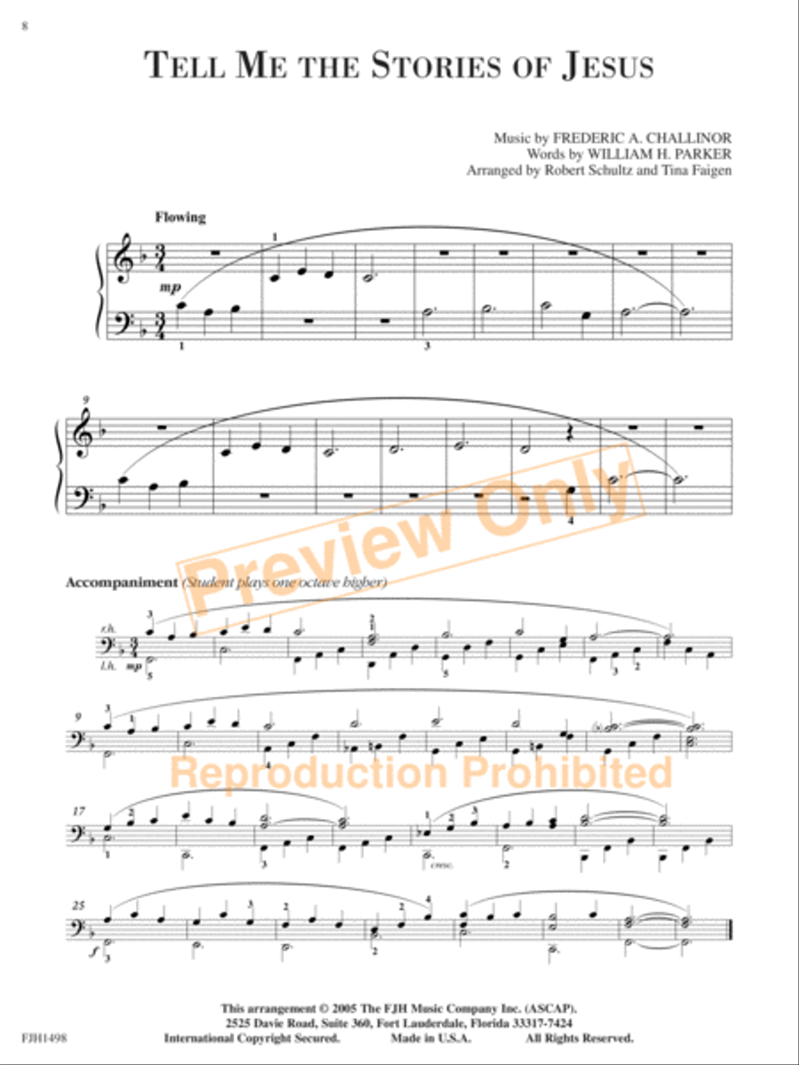 The Five-Finger Piano Books -- Children's Hymns Easy Piano scores gallery preview page 3