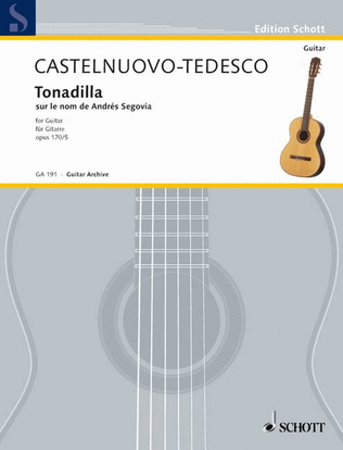 Book cover for Tonadilla auf den Namen von Andrés Segovia
