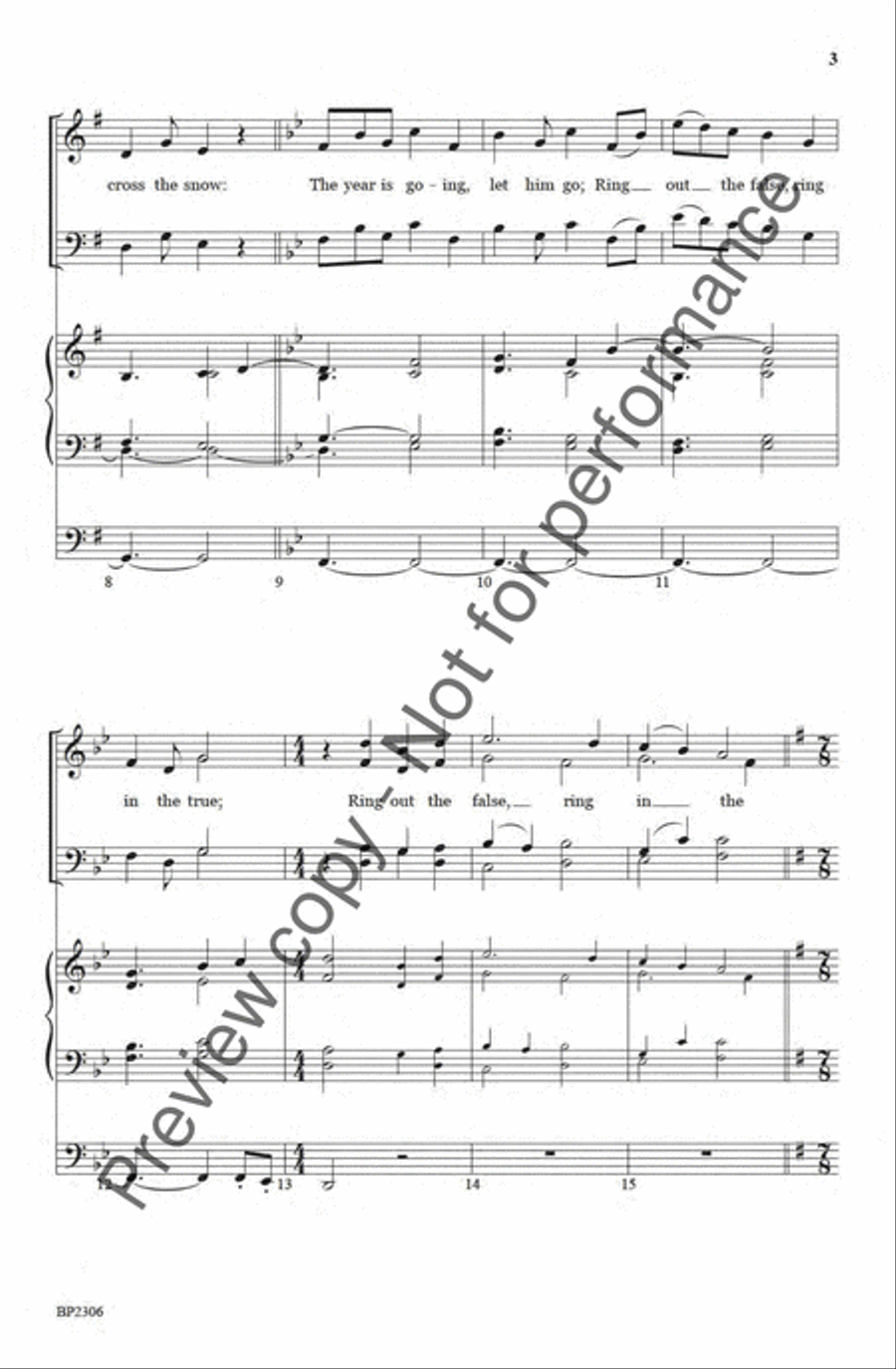 Carol for a New Year Carol for a New Year 4-Part scores gallery preview page 3