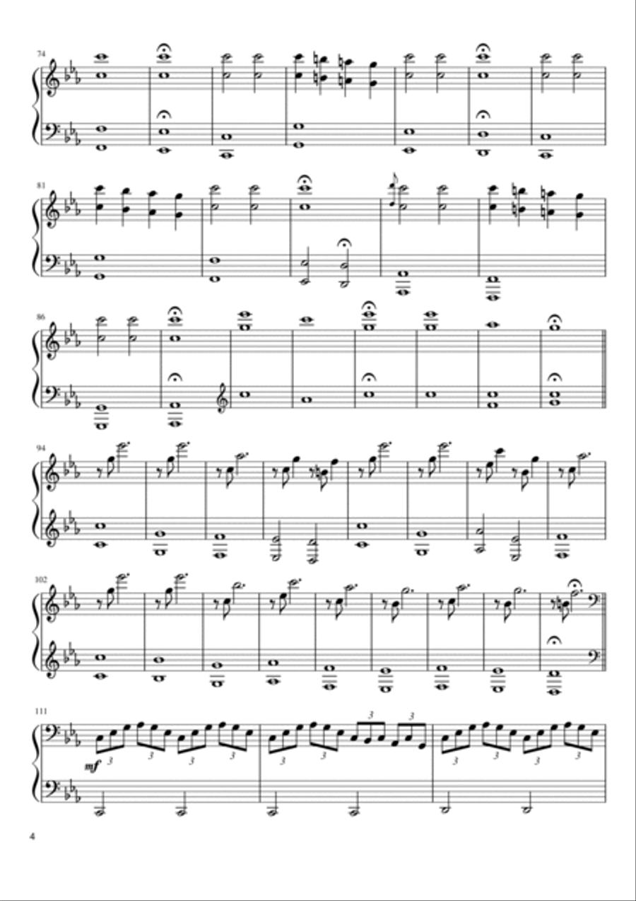 Light Of The Seven Piano Solo scores gallery preview page 4