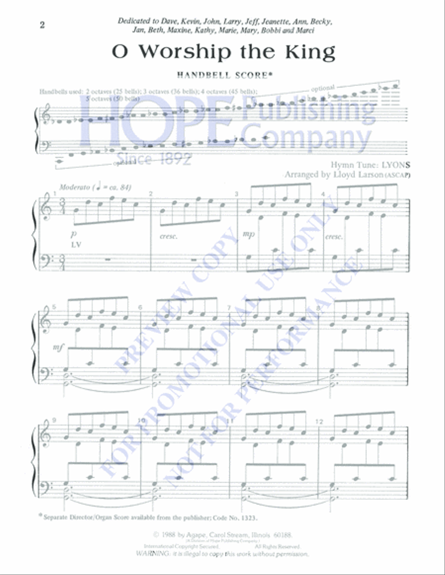 O Worship the King O Worship the King 5-Octaves scores gallery preview page 2