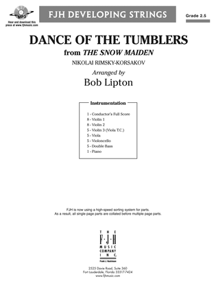 Book cover for Dance of the Tumblers: Score