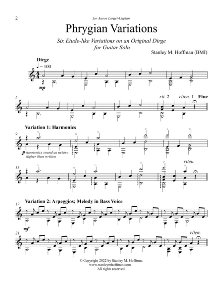 Phrygian Variations Phrygian Variations Acoustic Guitar scores gallery preview page 2