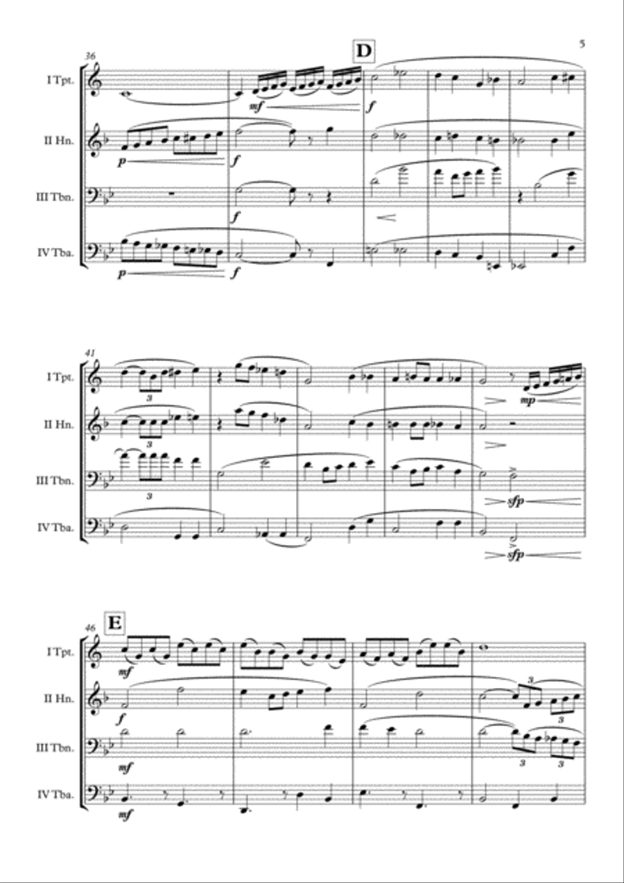 Over The Rainbow (from The Wizard Of Oz) Brass Quartet scores gallery preview page 6