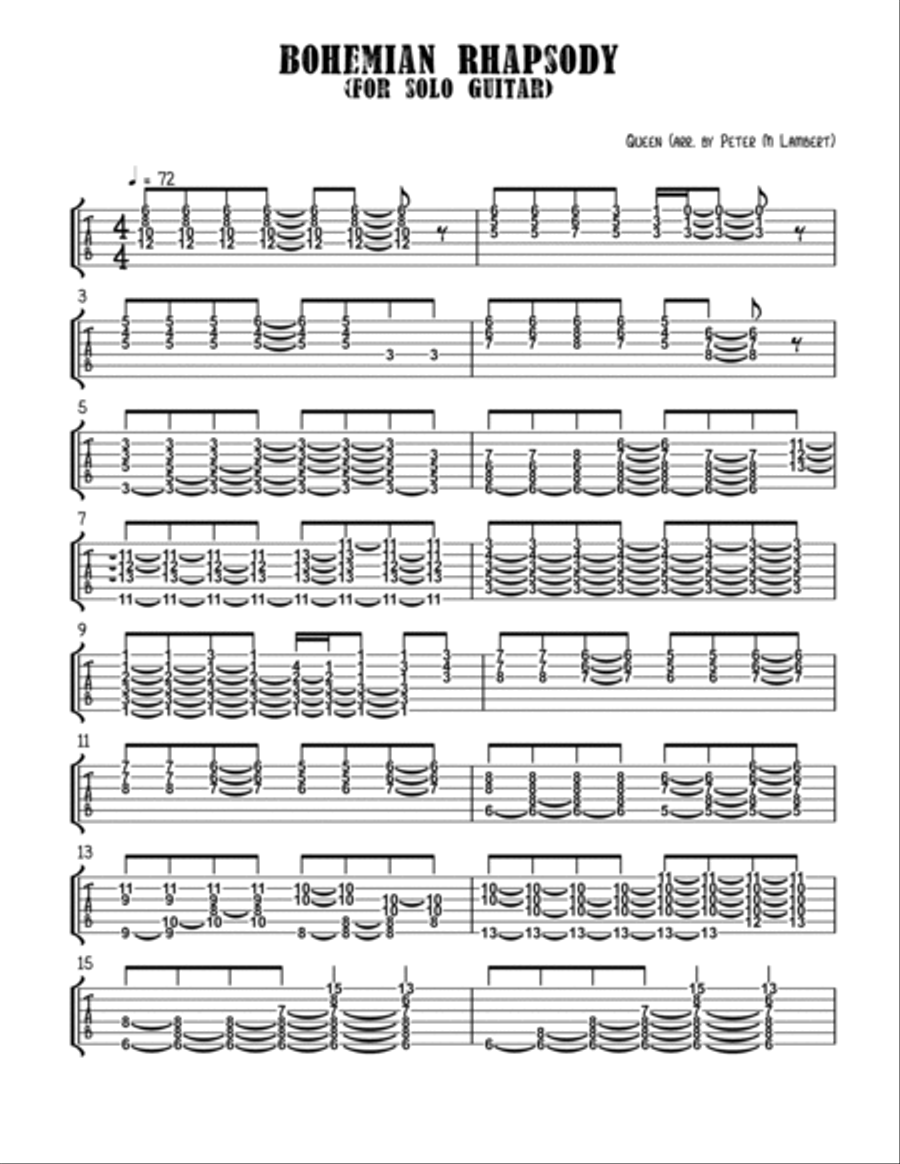 Bohemian Rhapsody Bohemian Rhapsody Electric Guitar scores gallery preview page 2