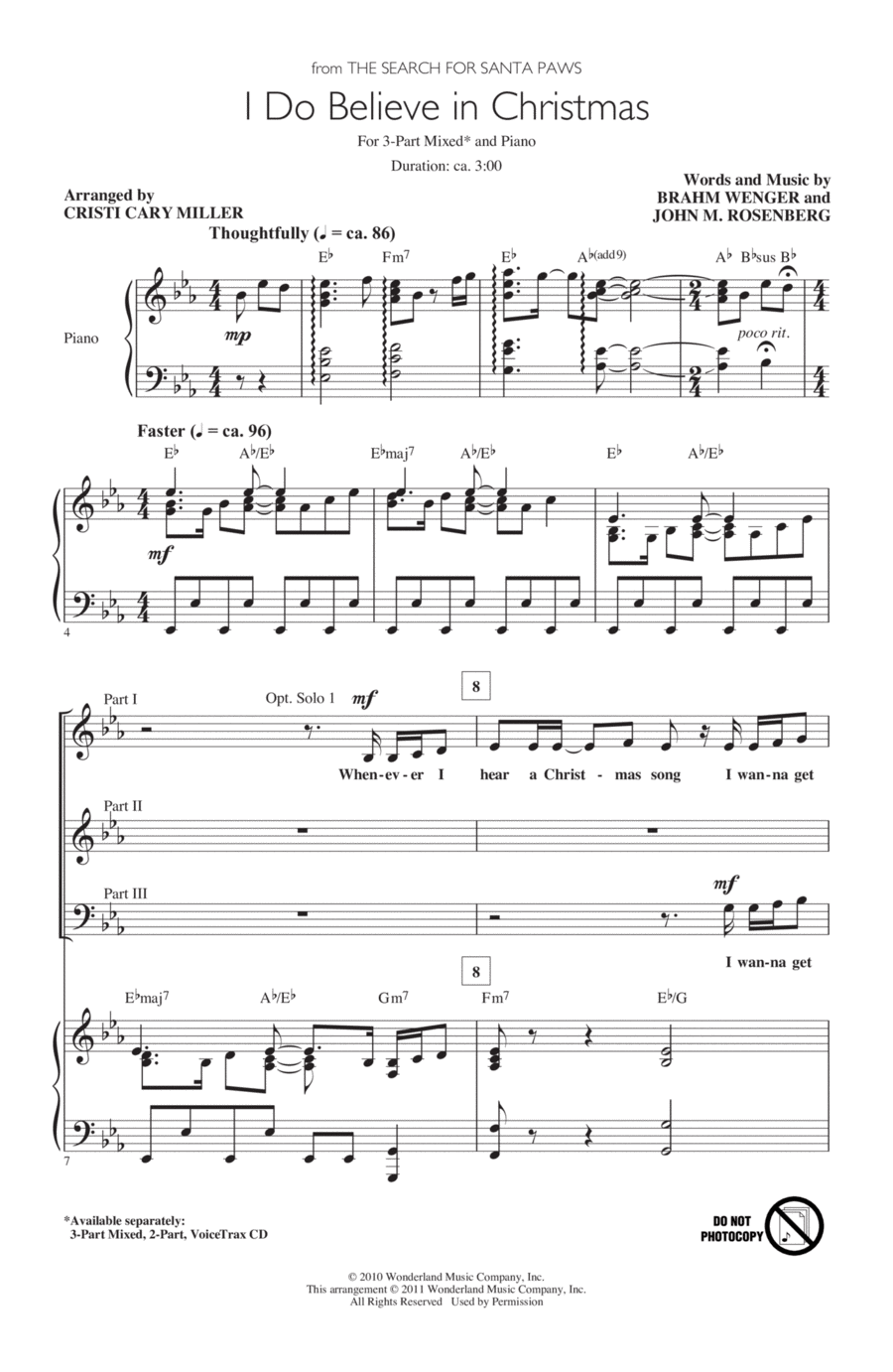 I Do Believe In Christmas 3-Part scores gallery preview page 1