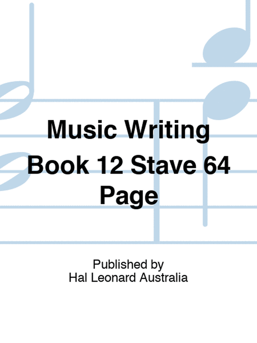 Music Writing Book 12 Stave 64 Page