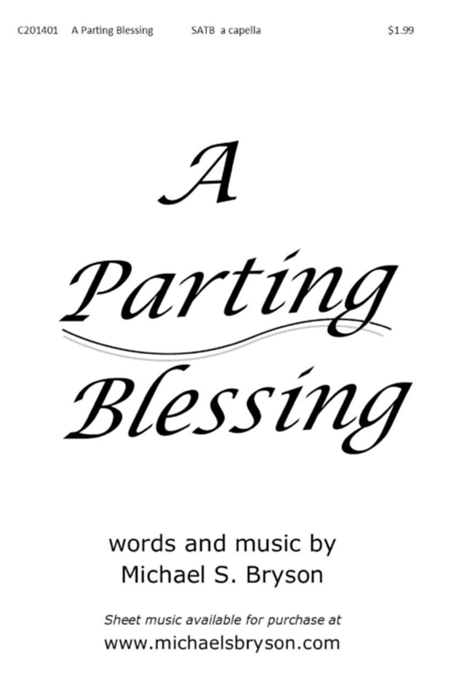 A Parting Blessing (May the Father's Light) 4-Part scores gallery preview page 1