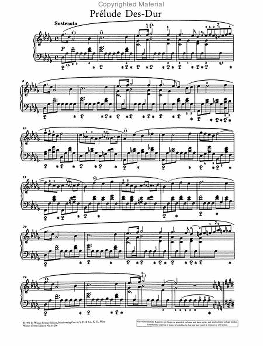 Prelude in D flat major, op. 28, no. 15