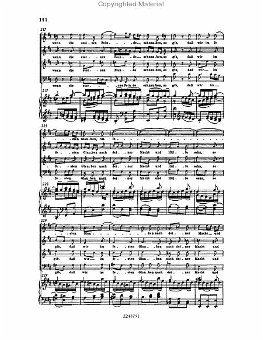 Christmas Oratorio, BWV 248 Choir scores gallery preview page 143