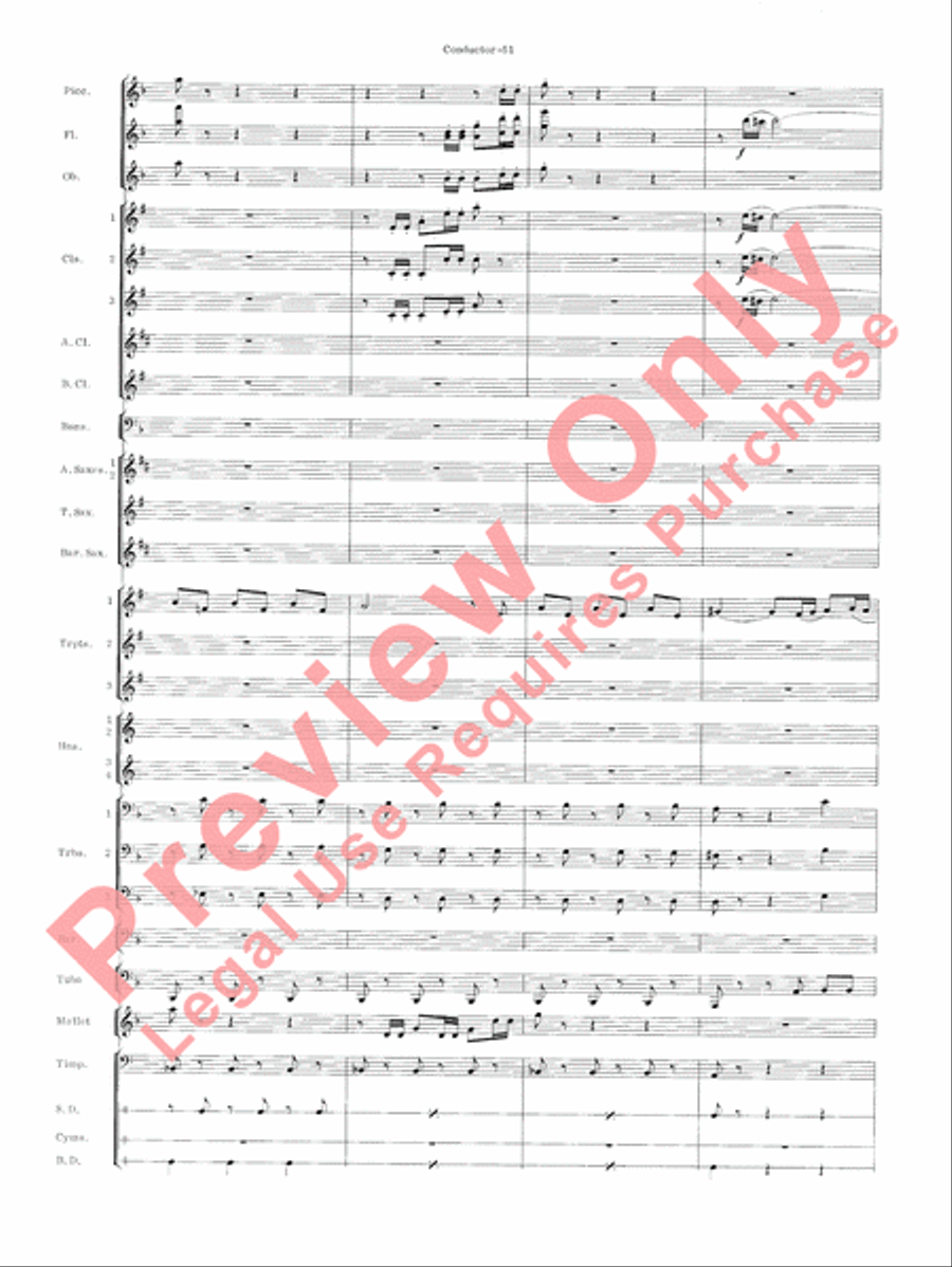 Carmen Suite Concert Band scores gallery preview page 53