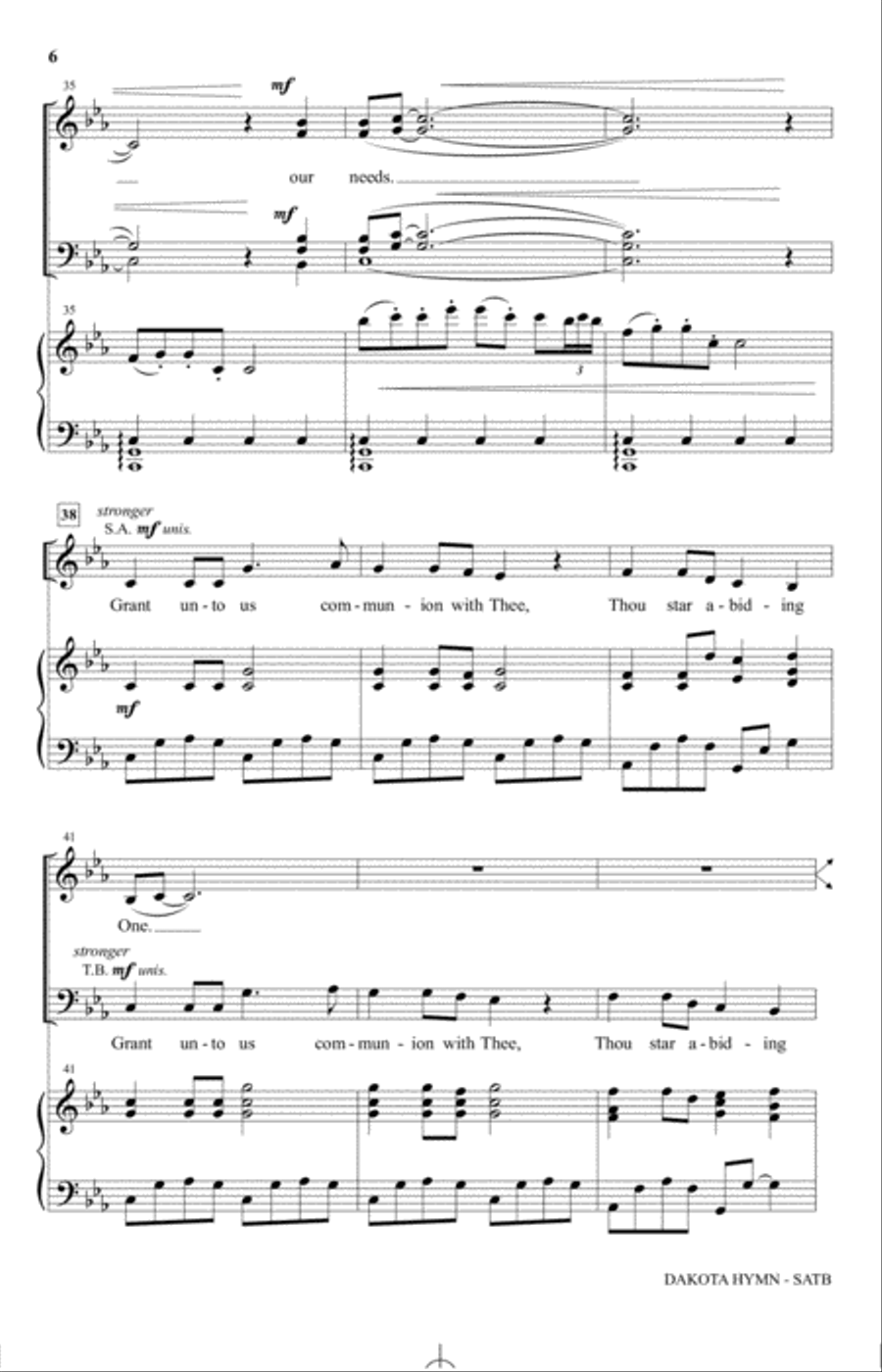 Dakota Hymn 4-Part scores gallery preview page 5