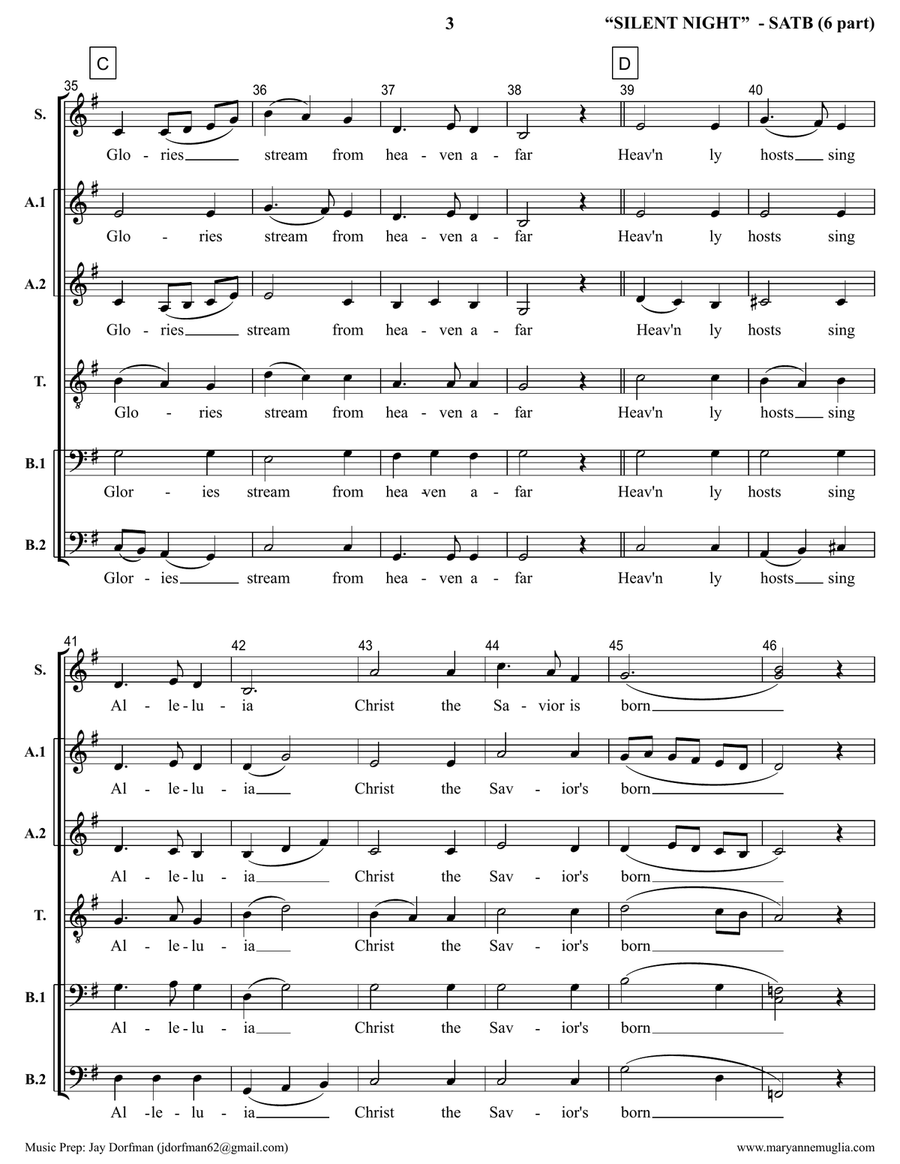 Silent Night Silent Night Divisi scores gallery preview page 3