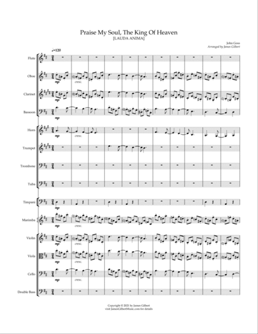 Praise, My Soul, The King Of Heaven Full Orchestra scores gallery preview page 5
