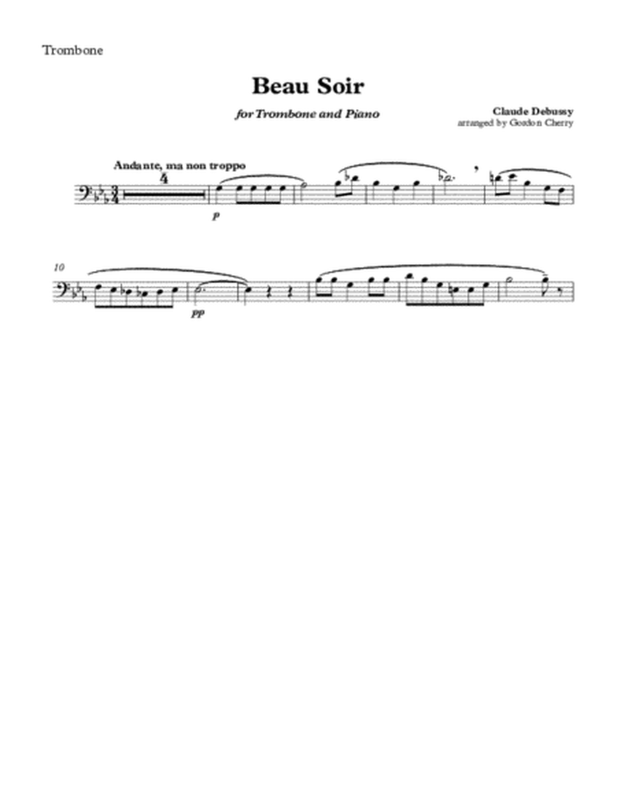 Beau Soir for Trombone or Euphonium solo and Piano