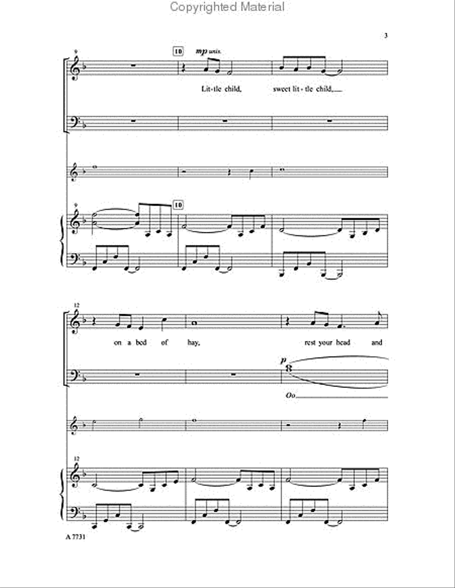 Sweet Little Child 4-Part scores gallery preview page 3