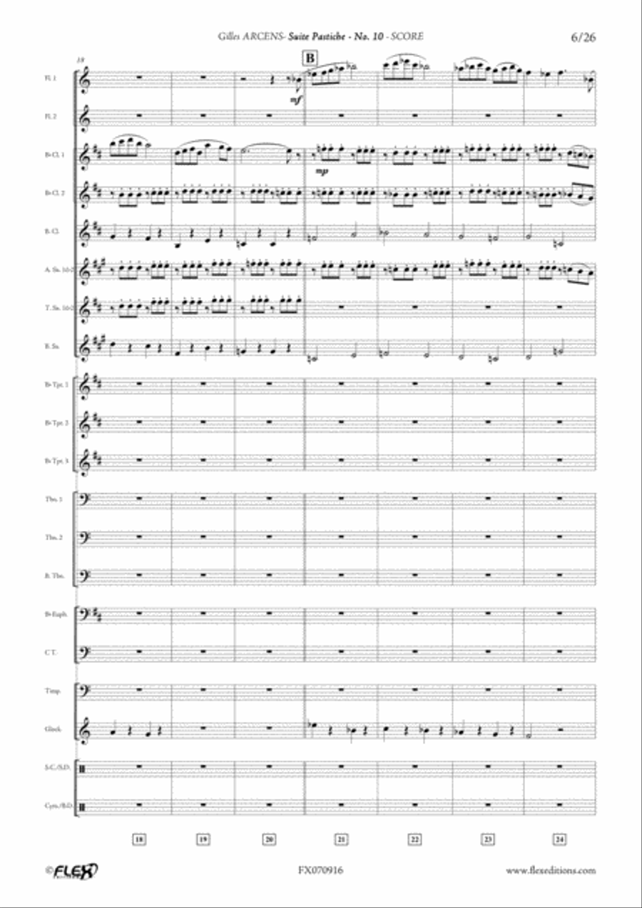 Suite Pastiche: No. 10 Concert Band scores gallery preview page 6
