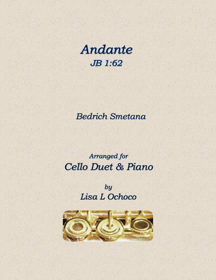 Andante JB 1:62 for Cello Duet and Piano
