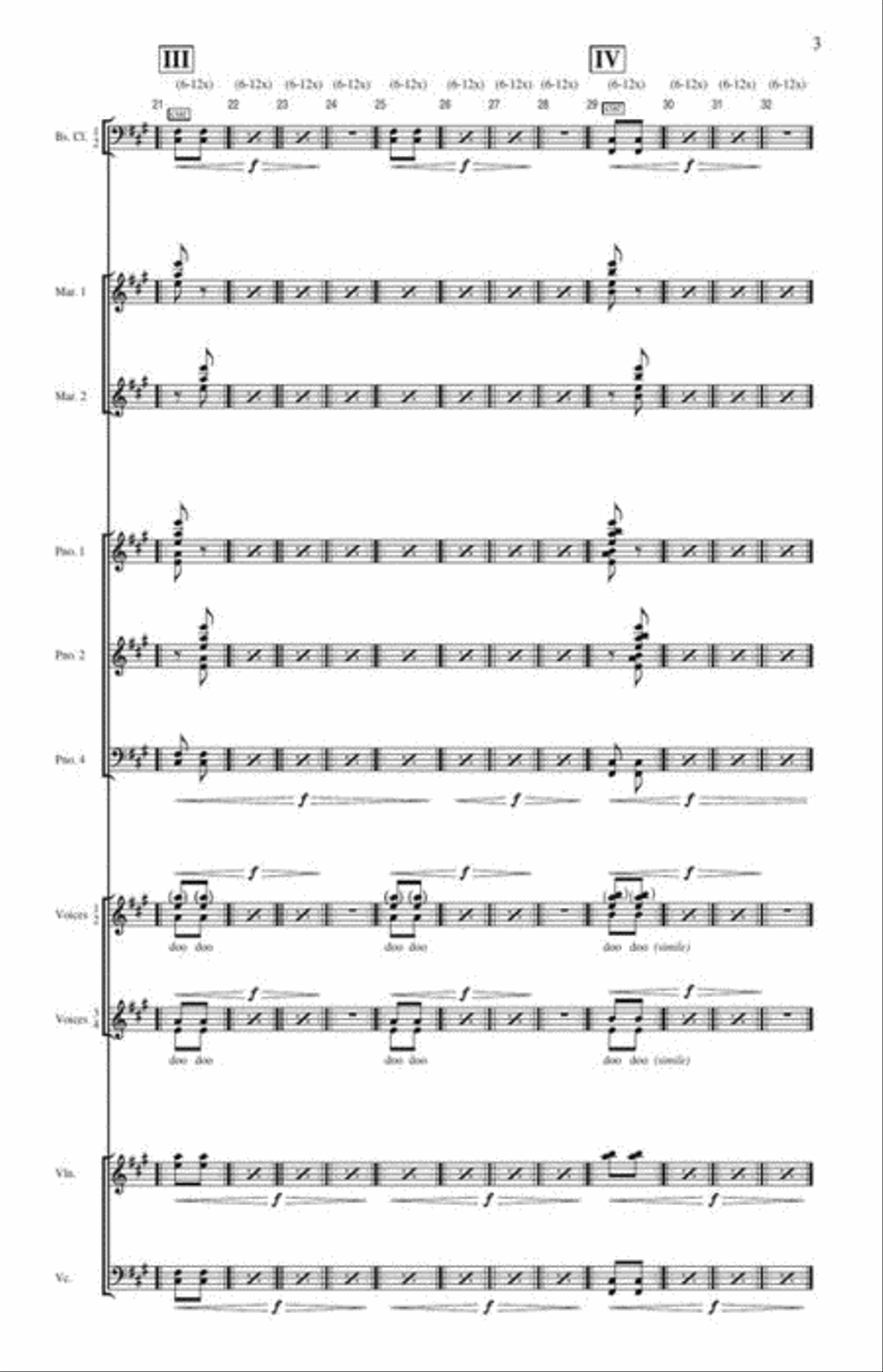 Music for 18 Musicians Study Score scores gallery preview page 18