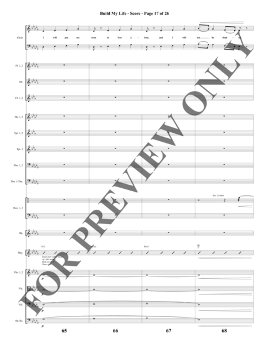 Build My Life - Orchestration Choir scores gallery preview page 18