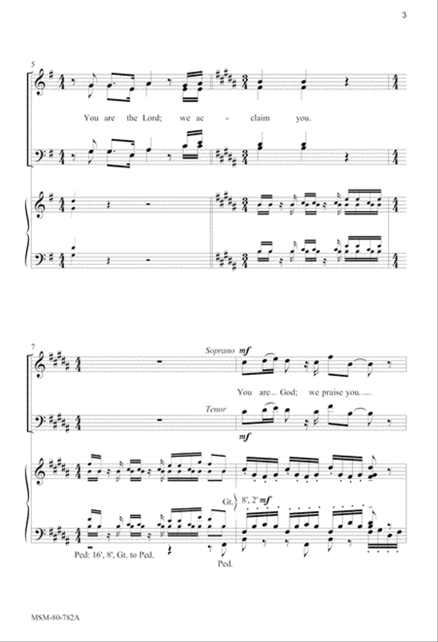 Te Deum 4-Part scores gallery preview page 3