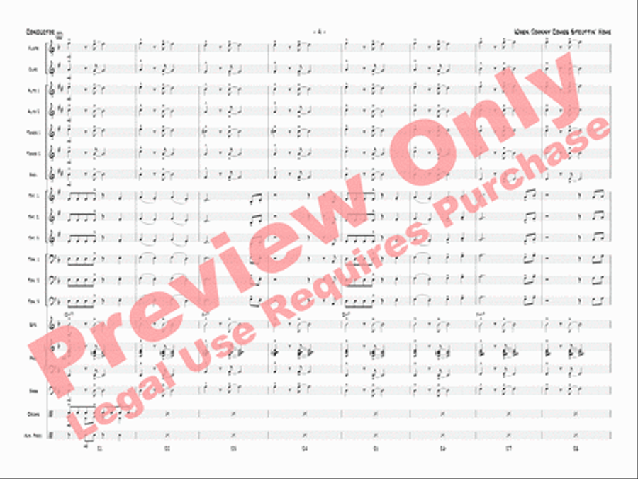 When Johnny Comes Struttin' Home Jazz Ensemble scores gallery preview page 7
