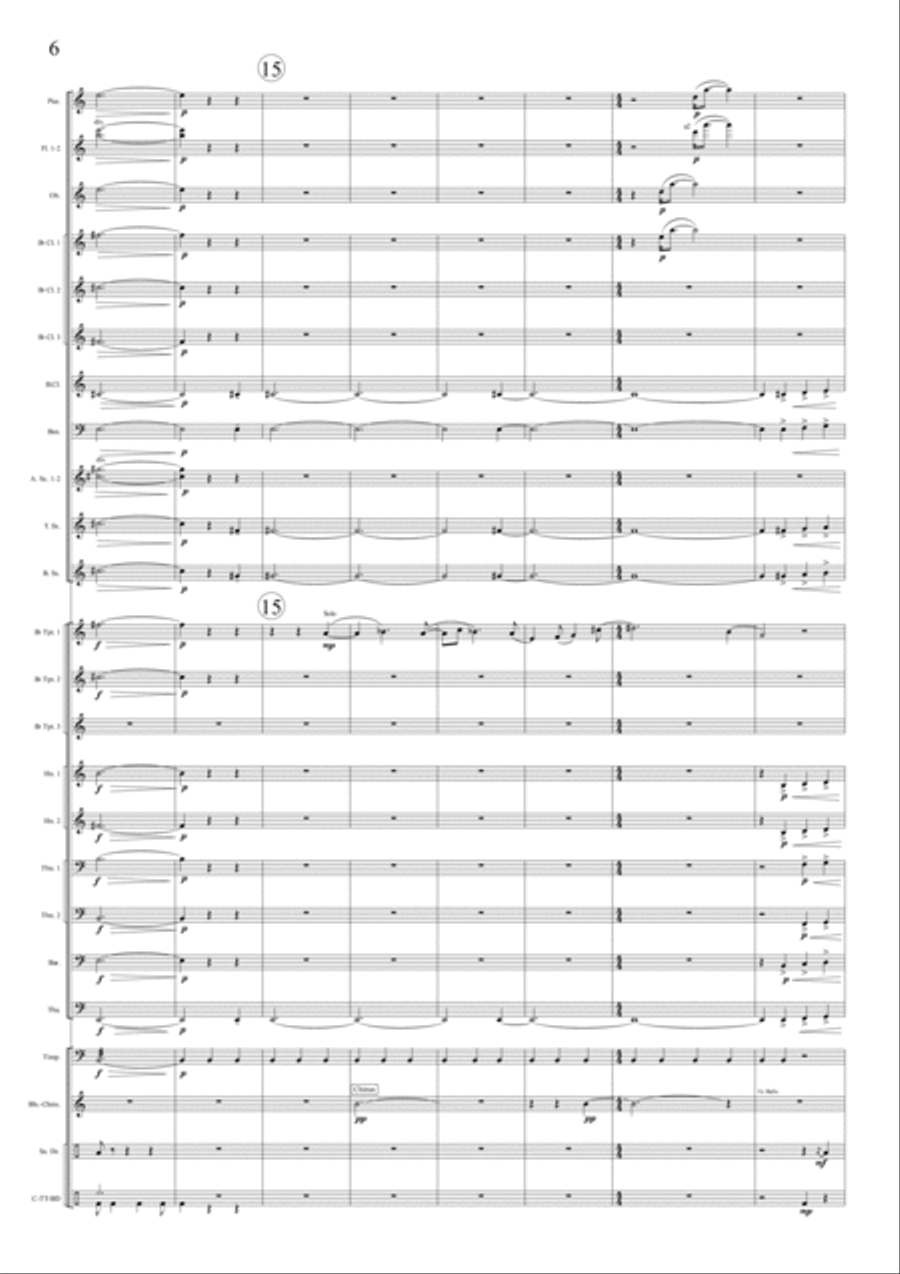 Fanfare for a Fallen Soldier Concert Band scores gallery preview page 6