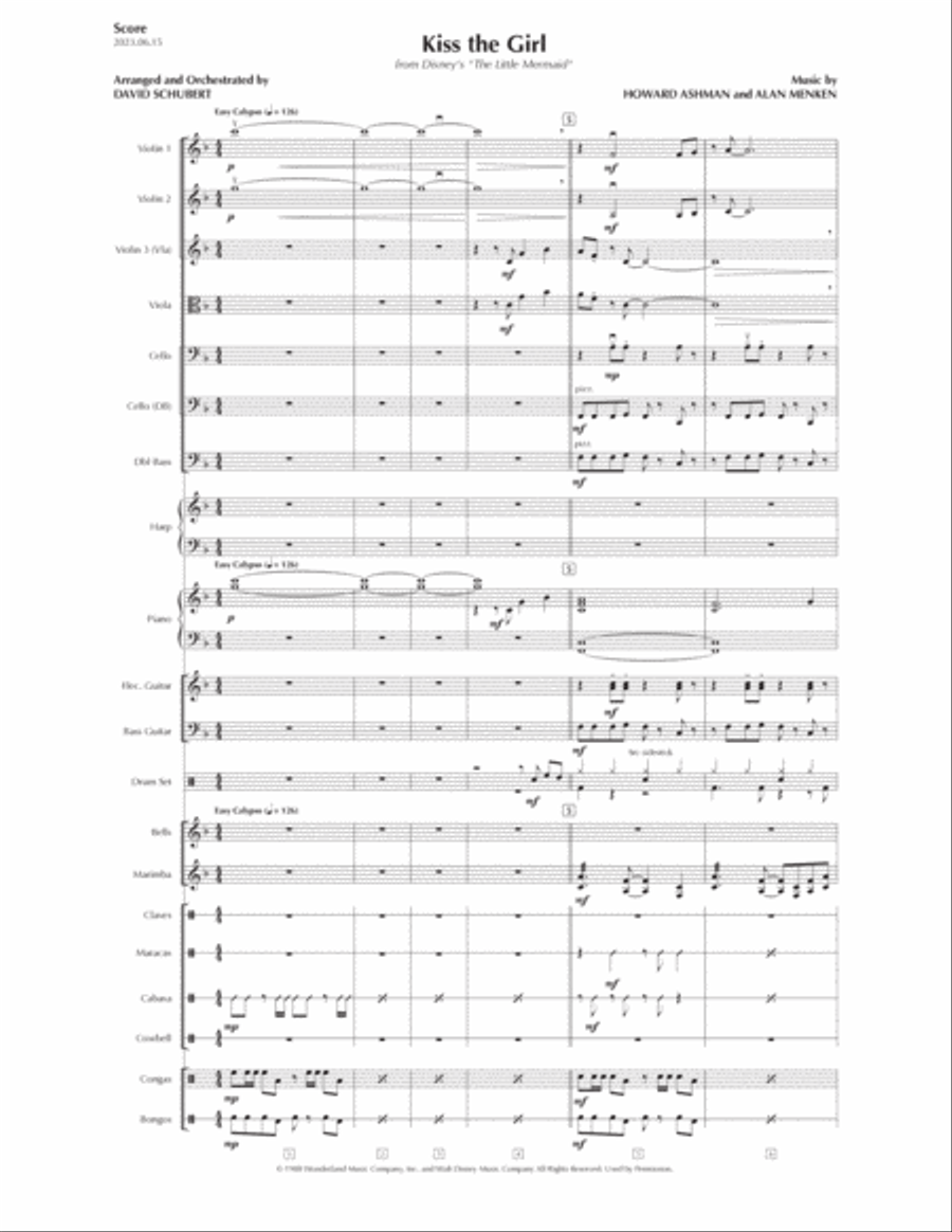 Kiss The Girl - Score Only String Orchestra scores gallery preview page 3