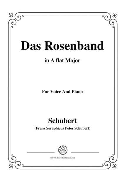 Schubert-Das Rosenband(The Rosy Ribbon),D.280,in A flat Major,for Voice&Piano image number null