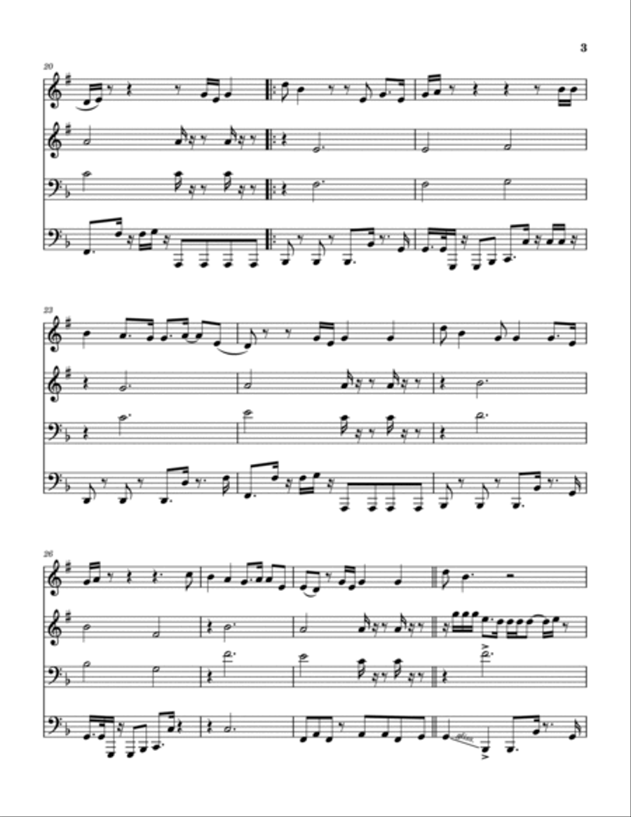 Good Feelings Brass Quartet scores gallery preview page 4