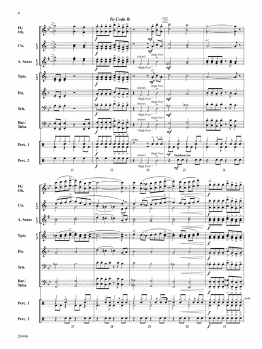 High Five!: Score Concert Band scores gallery preview page 4