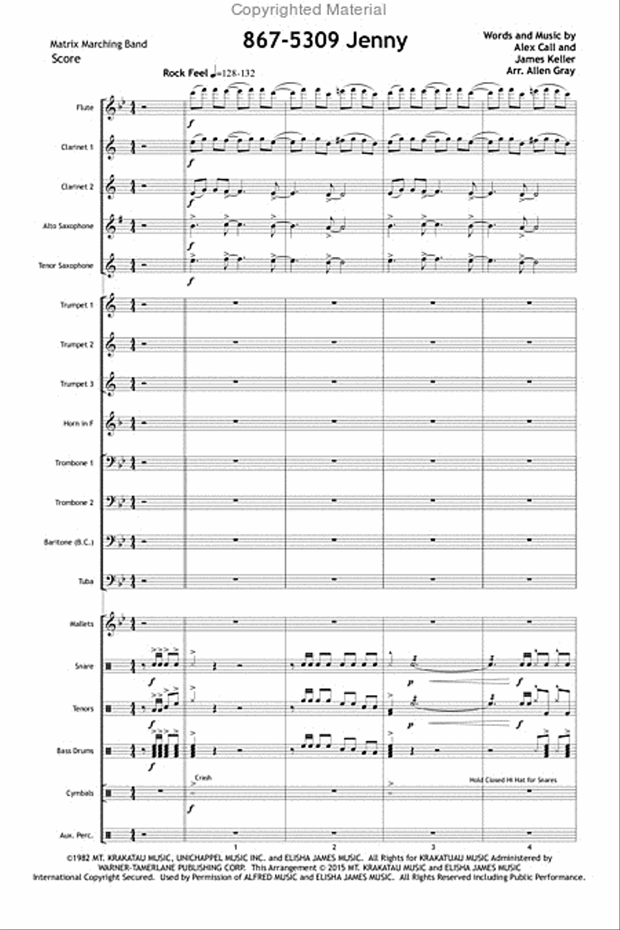 867-5309 Jenny Marching Band scores gallery preview page 2
