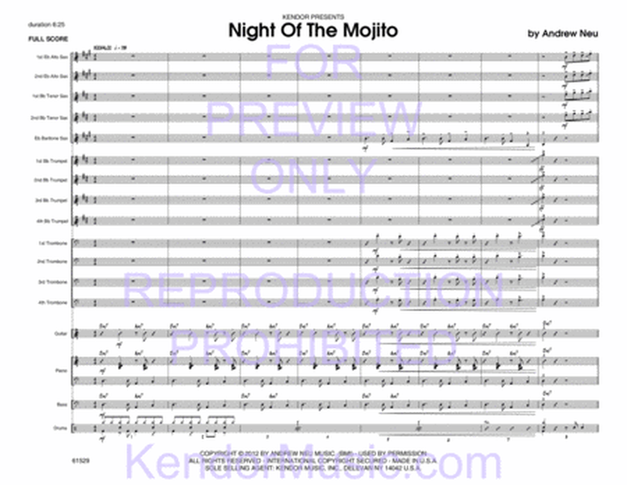 Night Of The Mojito (Full Score)
