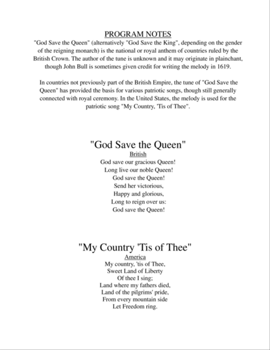 God Save the Queen (My Country Tis of Thee) Woodwind Quintet scores gallery preview page 2