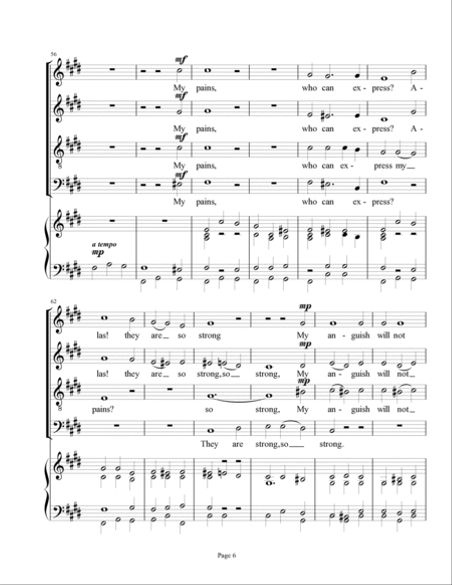 O Death, rock me asleep 4-Part scores gallery preview page 6