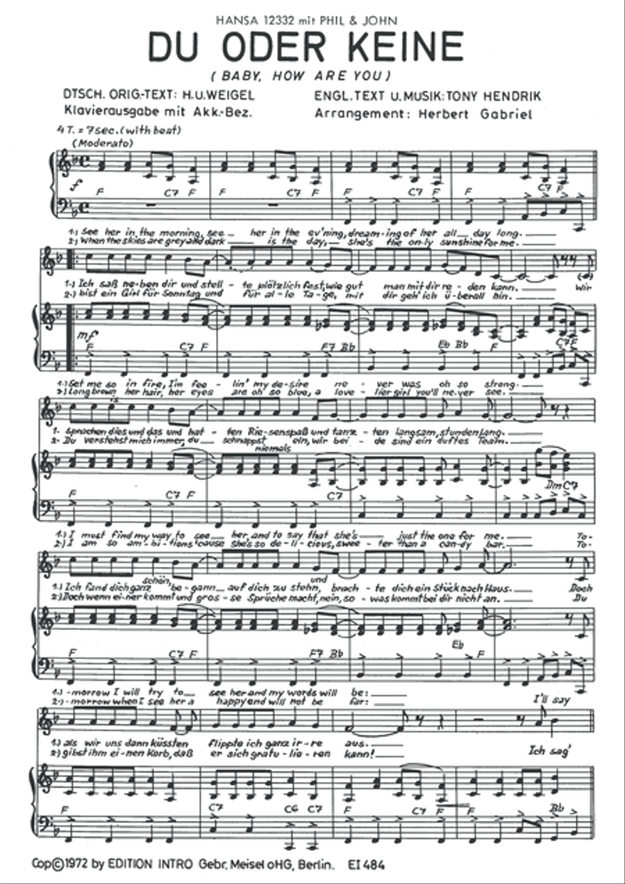 Du oder keine Du oder keine Piano, Vocal scores gallery preview page 3