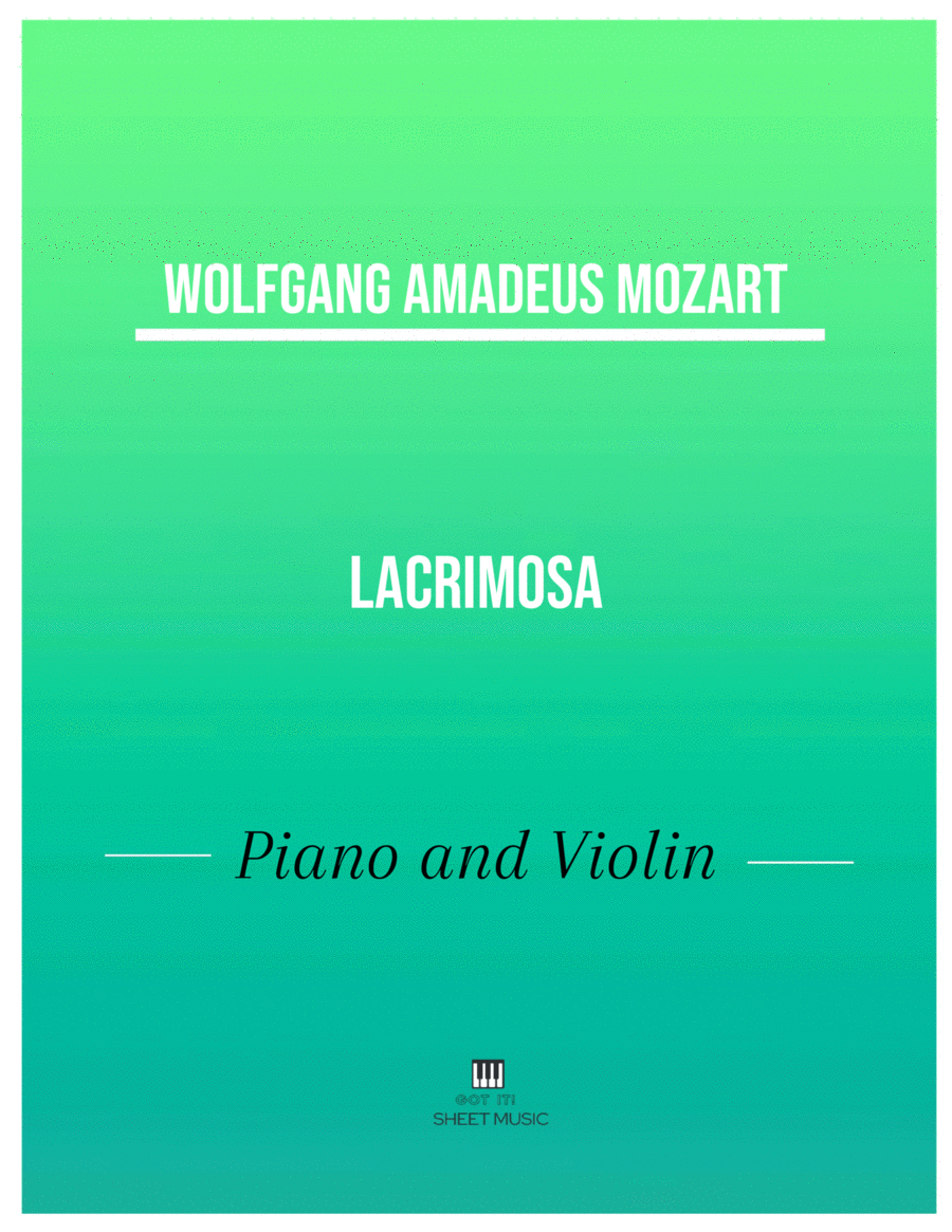 Mozart - Lacrimosa (Piano and Violin) Small Ensemble scores gallery preview page 1