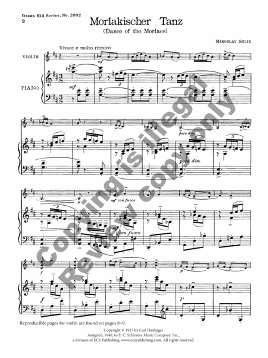 <br>Sheet music extract