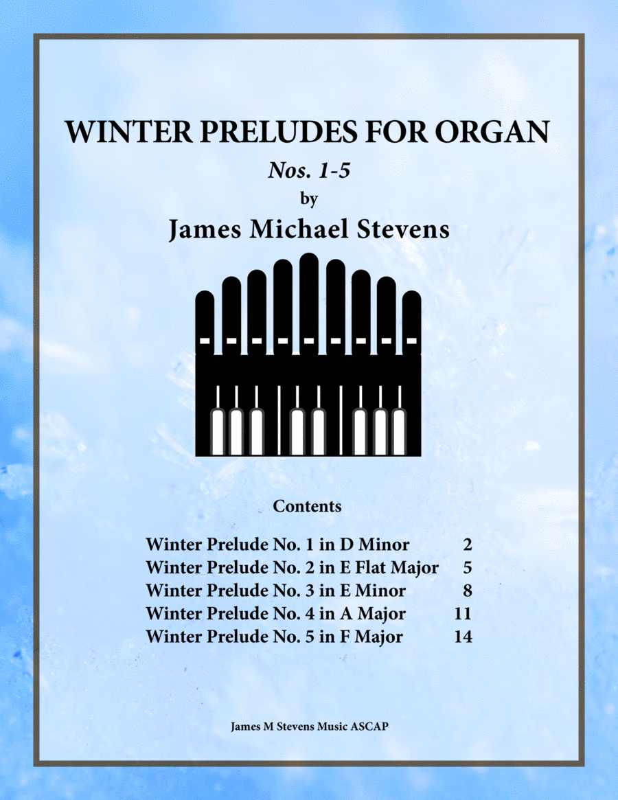 Winter Preludes for Organ, Nos. 1-5 Organ Solo scores gallery preview page 1
