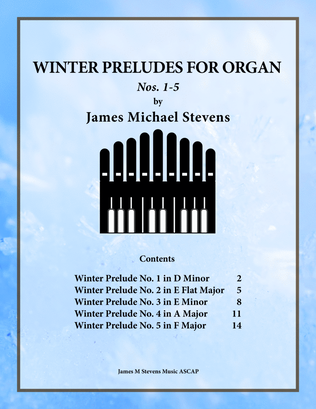 Book cover for Winter Preludes for Organ, Nos. 1-5
