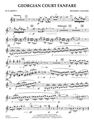 Georgian Court Fanfare - Bb Clarinet 1
