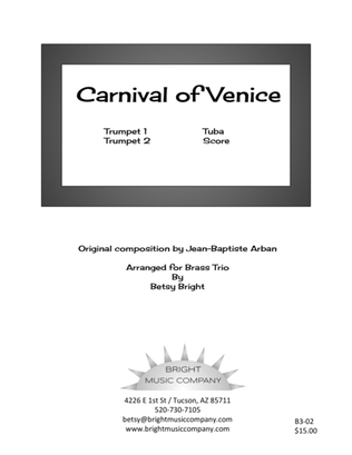 Arban: Carnival of Venice (for two Bb trumpets + tuba)