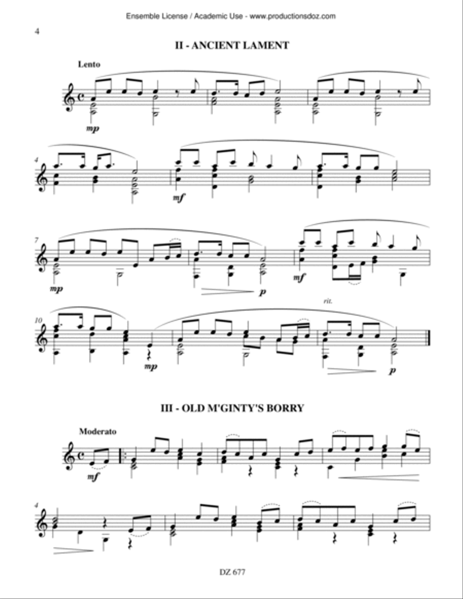 Little Celtic Suite Little Celtic Suite Classical Guitar scores gallery preview page 4
