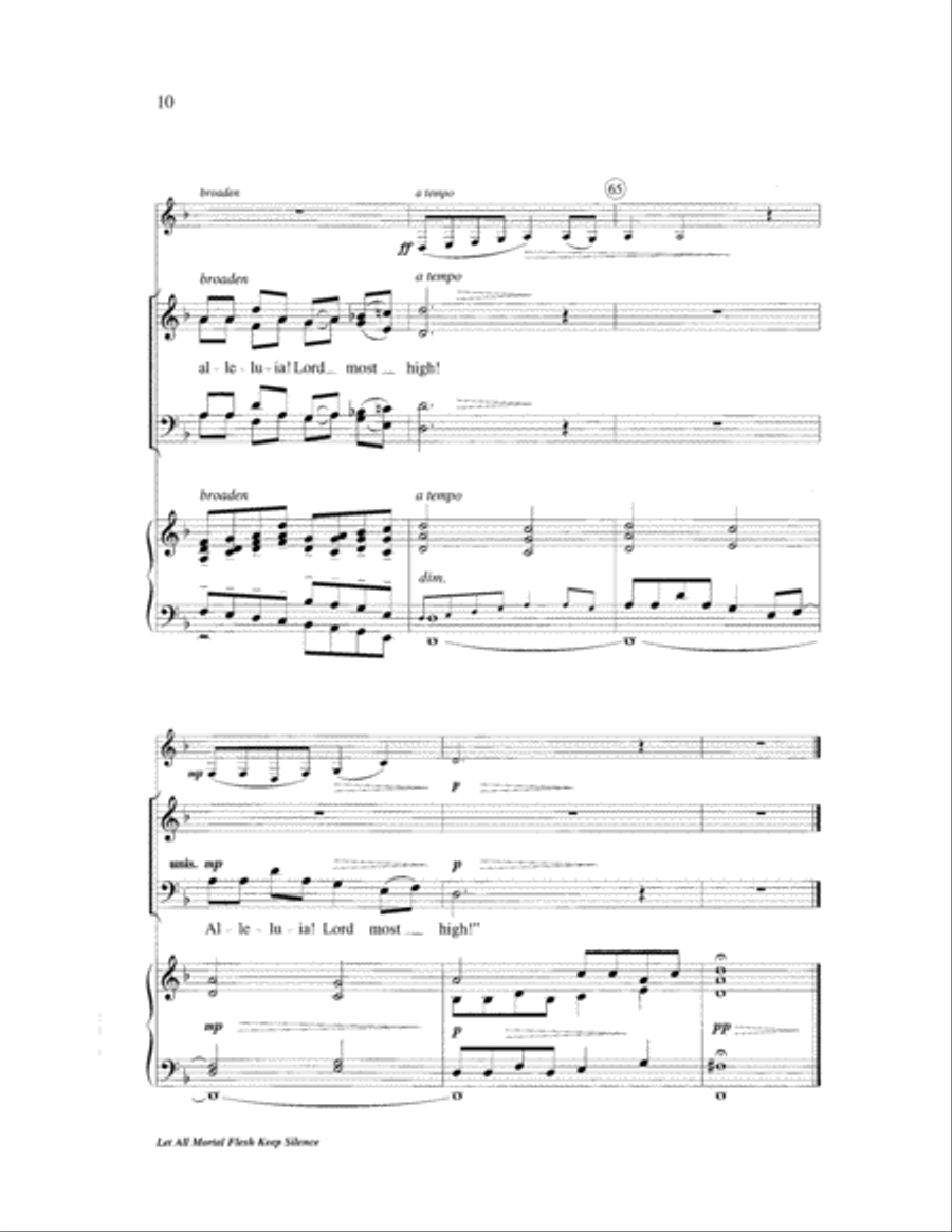 Let All Mortal Flesh Keep Silence 4-Part scores gallery preview page 10