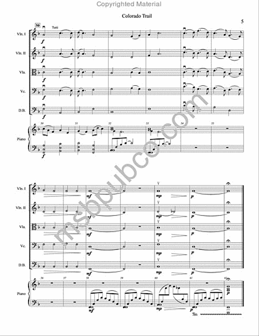 Colorado Trail Colorado Trail String Orchestra scores gallery preview page 6